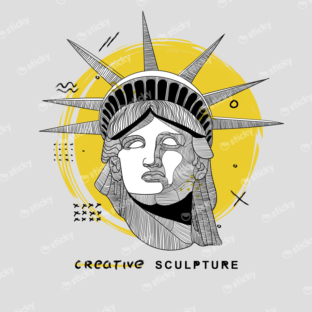Πίνακας Τετράγωνος GEOMETRIC STATUE OF LIBERTY