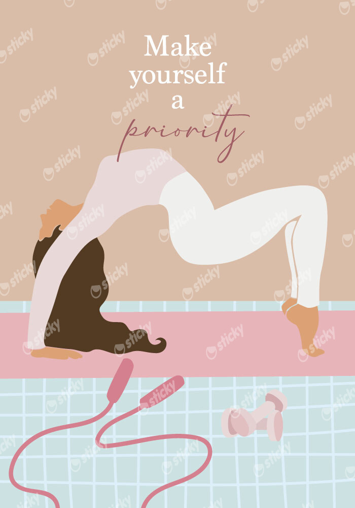 Πινακας σε καμβά YOGA MAKE YOURSELF A PRIORITY