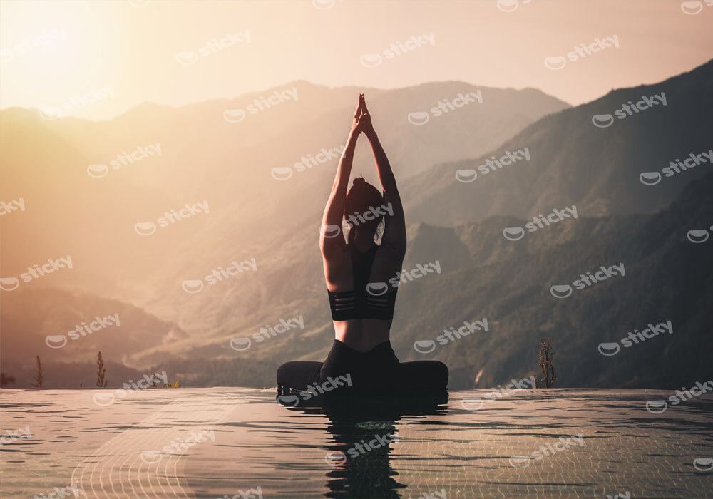 Πινακας σε καμβά YOGA MOUNTAIN PEAK