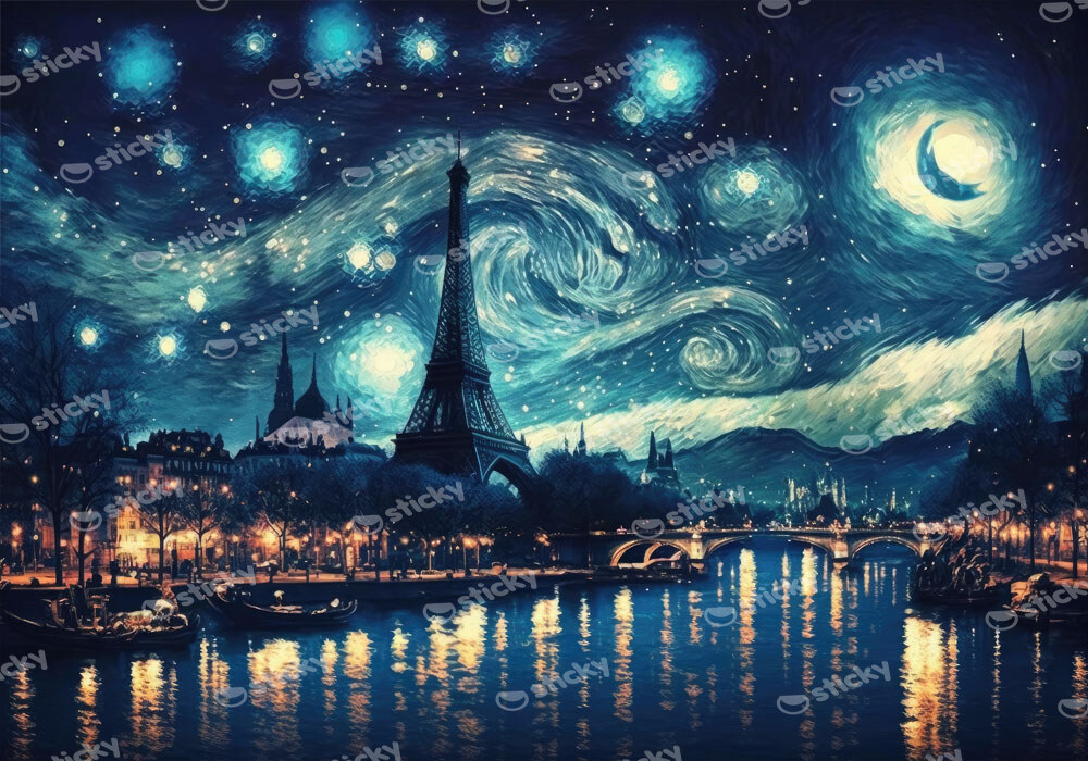 Πινακας σε καμβά STARRY NIGHT PARIS