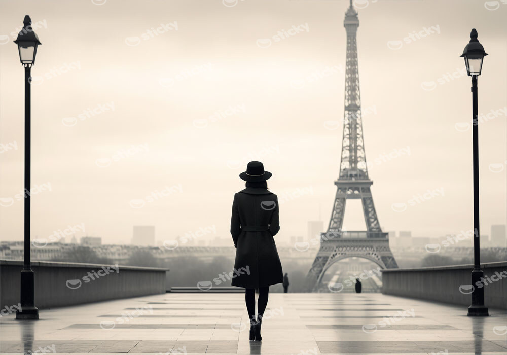 Πινακας σε καμβά WOMAN IN PARIS