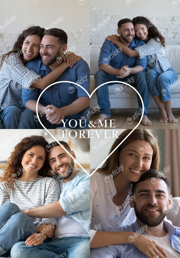 Πινακας σε καμβά YOU AND ME HEART