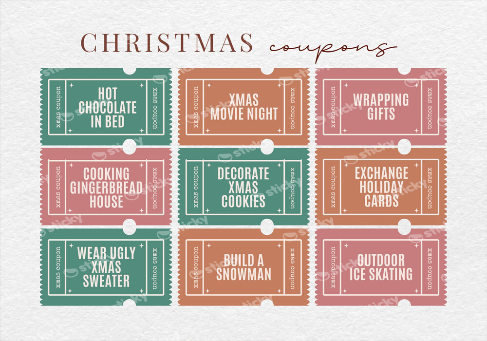 Πινακας σε καμβά CHRISTMAS COUPONS