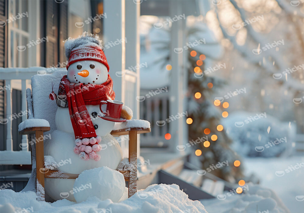 Πινακας σε καμβά XMAS SNOWMAN