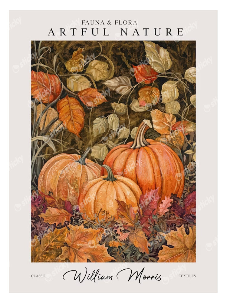 Πόστερ WILLIAM MORRIS - PUMPKINS AUTUMN