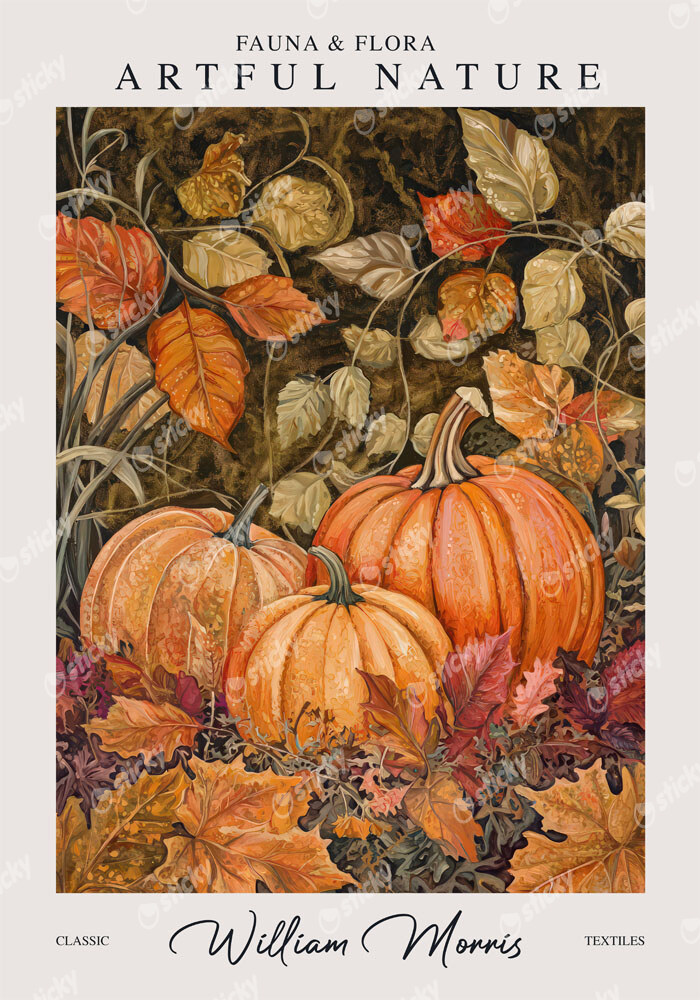 Πινακας σε καμβά WILLIAM MORRIS - PUMPKINS AUTUMN