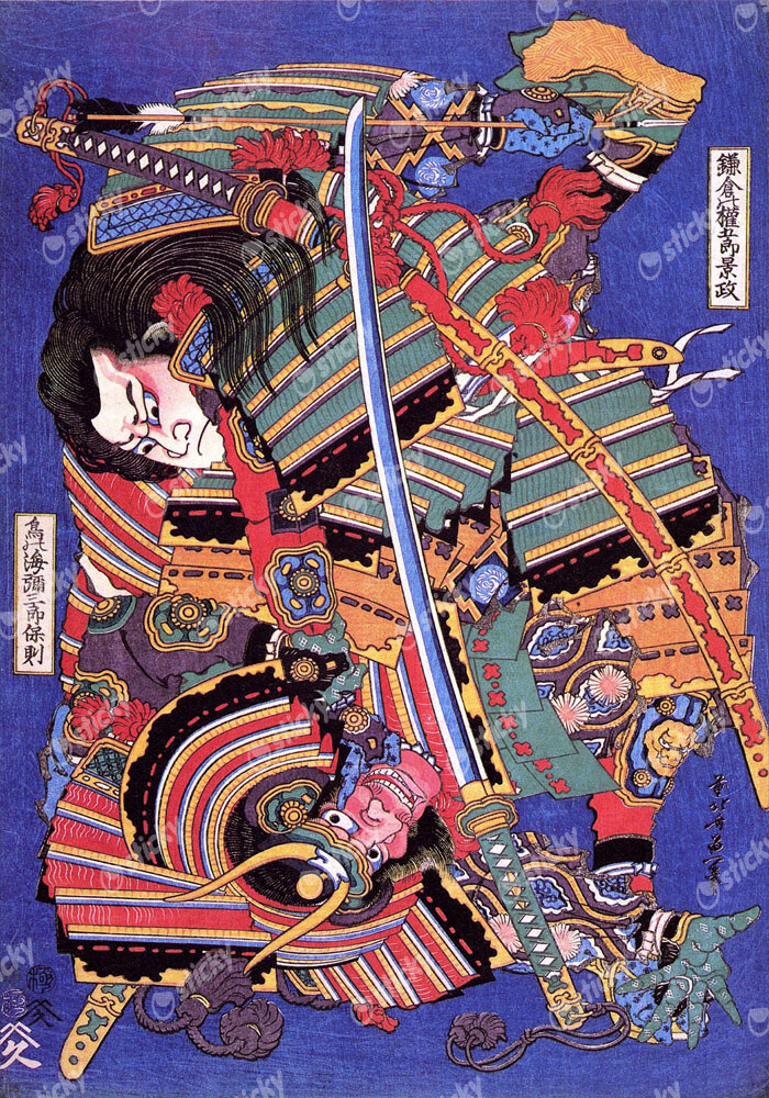 Πινακας σε καμβά HOKUSAI - THE KENGORO WARRIOR