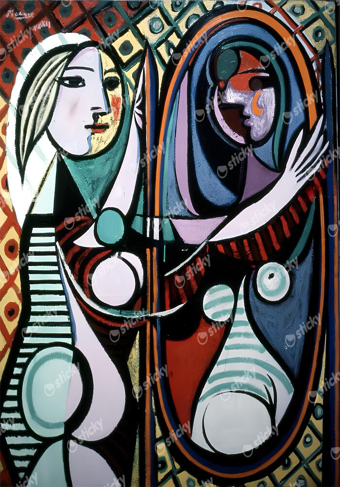 Πινακας σε καμβά PICASSO - GIRL BEFORE A MIRROR