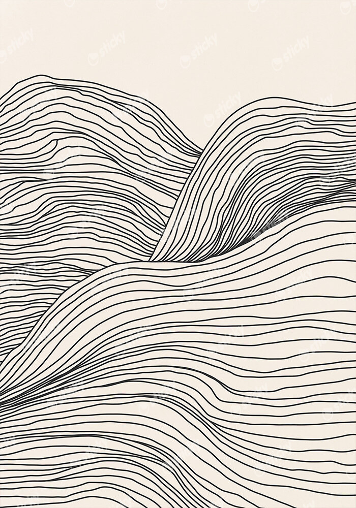 Πόστερ MOUNTAIN MINIMALIST LINES