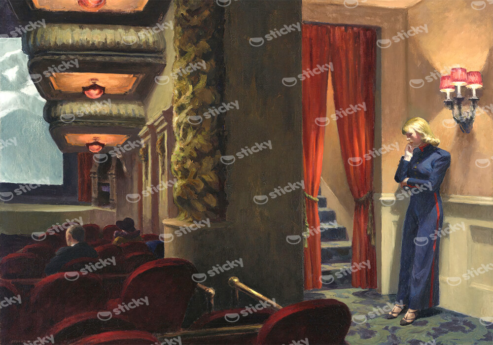 Πινακας σε καμβά EDWARD HOPPER - NEW YORK MOVIE