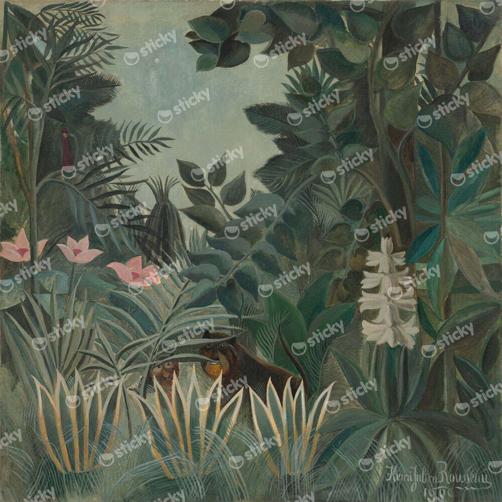 Πίνακας σε καμβά HENRI ROUSSEAU - THE EQUATORIAL JUNGLE