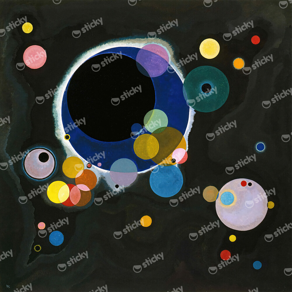 Πίνακας σε καμβά KANDINSKY - SEVERAL CIRCLES