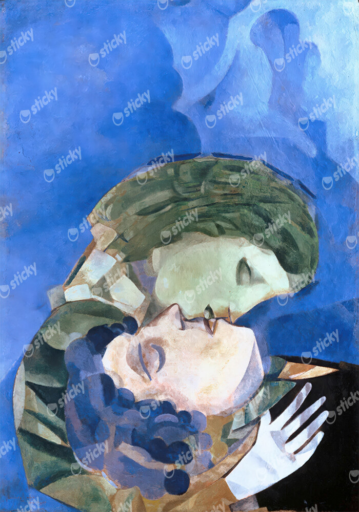 Πινακας σε καμβά MARC CHAGALL - LES AMOUREUX 1916