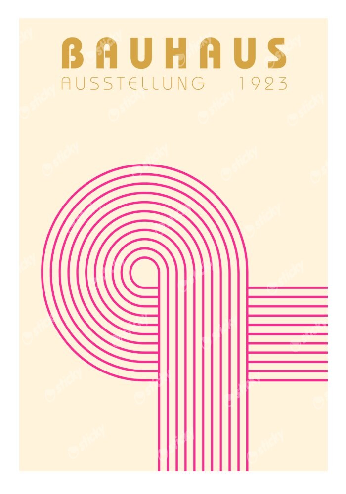 Πόστερ BAUHAUS PINK CIRCLE