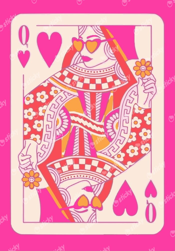 Πόστερ PINK QUEEN OF HEARTS