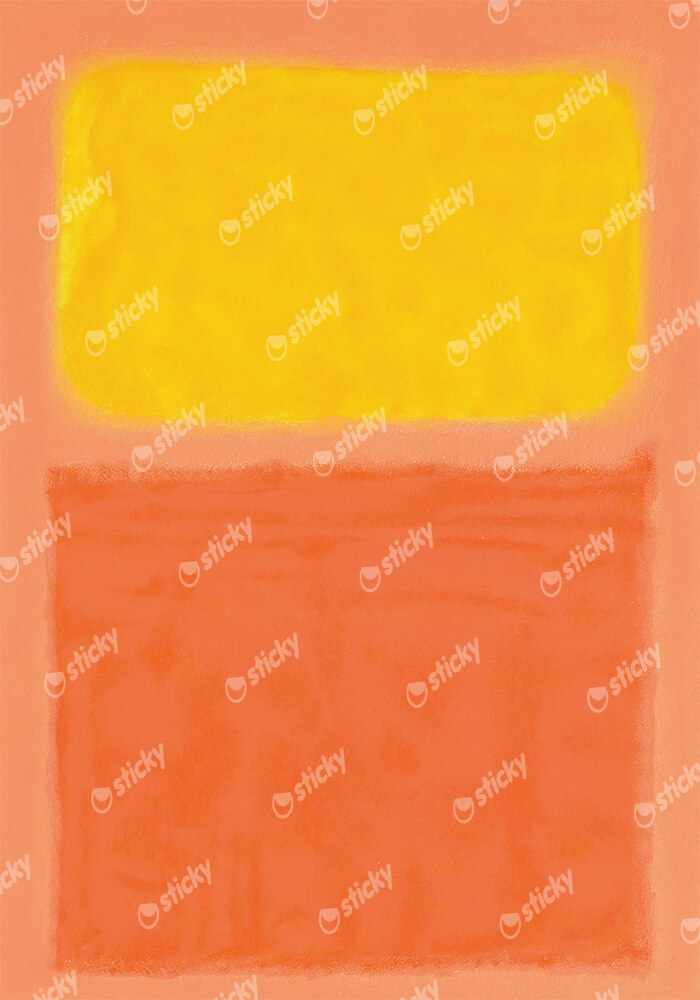 Πινακας σε καμβά ROTHKO - PEACH YELLOW ORANGE