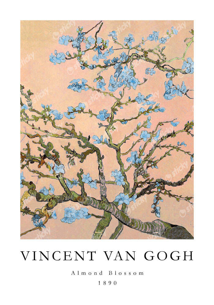 Πόστερ VAN GOGH - ALMOND BLOSSOM PASTEL PEACH