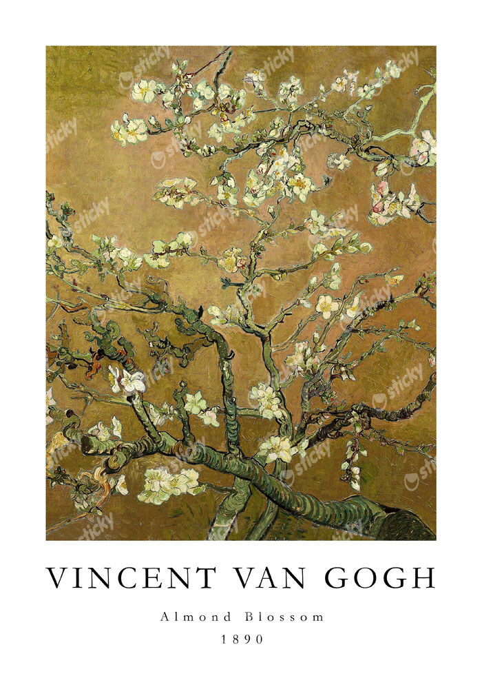 Πόστερ VAN GOGH - ALMOND BLOSSOM YELLOW