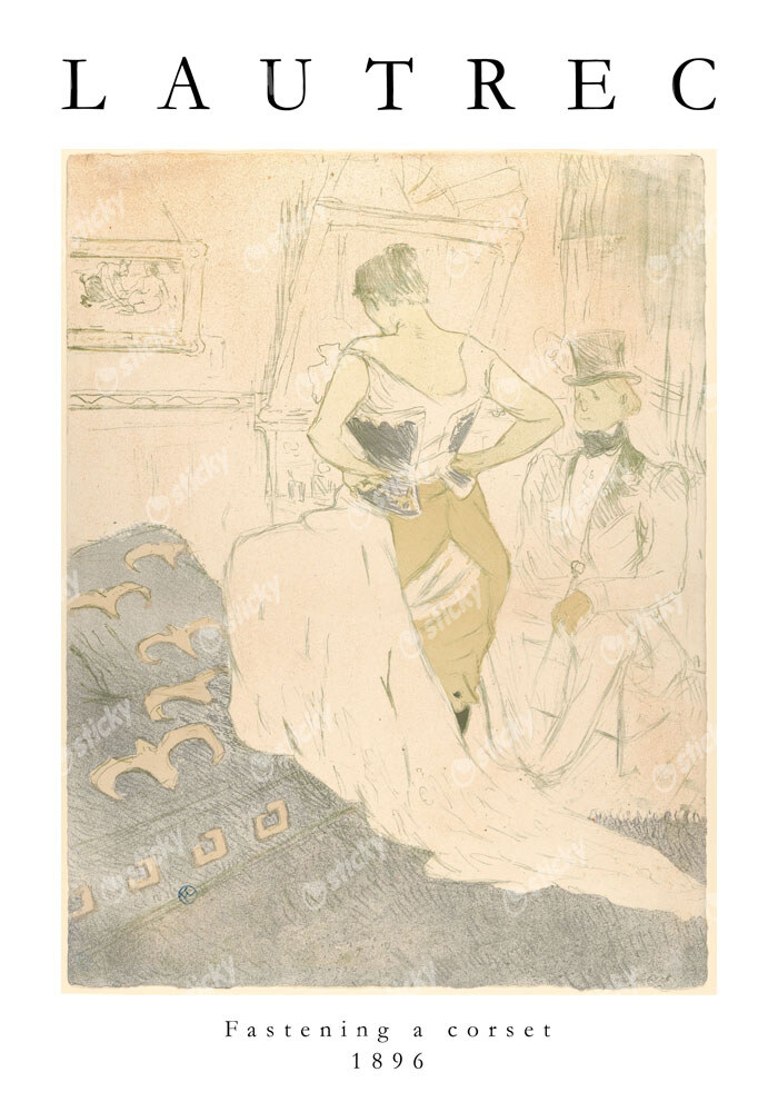 Πόστερ TOULOUSE LAUTREC - FASTENING A CORSET
