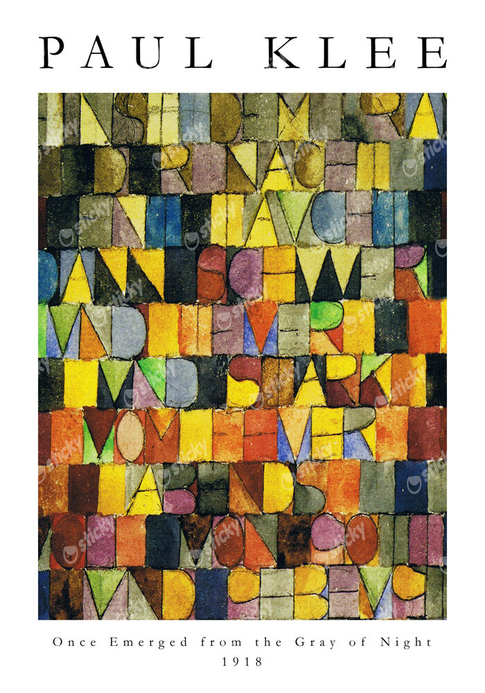 Πόστερ PAUL KLEE - ONCE EMERGED FROM THE GREY OF NIGHT