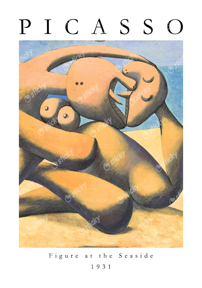 Πόστερ PICASSO - FIGURE AT THE SEASIDE
