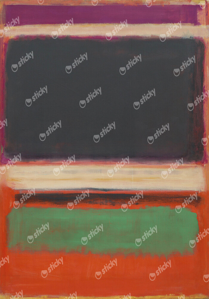 Πινακας σε καμβά ROTHKO - RED BLACK GREEN WHITE
