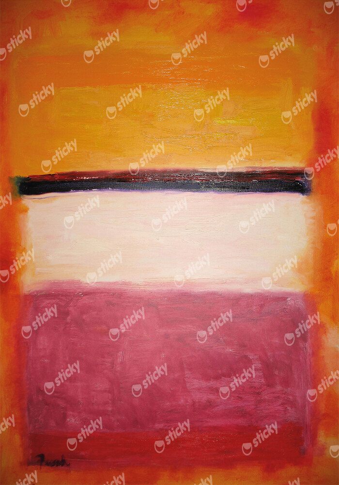 Πινακας σε καμβά ROTHKO - ORANGE BLACK WHITE RED