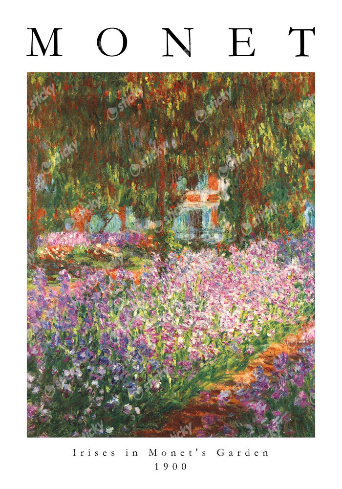 Πόστερ MONET - IRISES IN MONET'S GARDEN