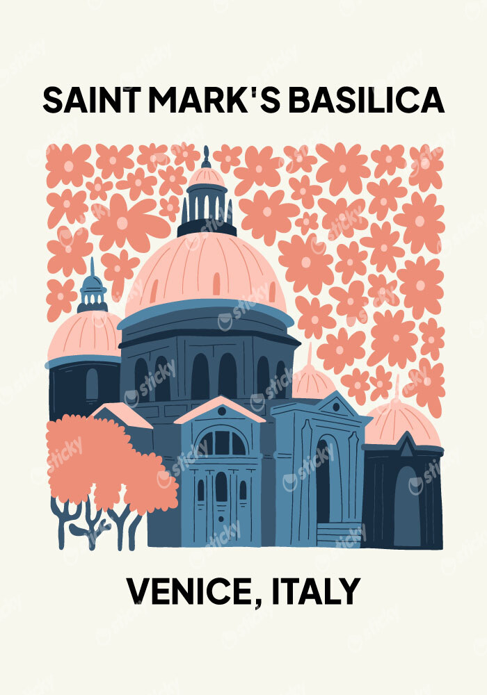 Πόστερ FLORAL TRAVEL SAINT MARK'S BASILICA