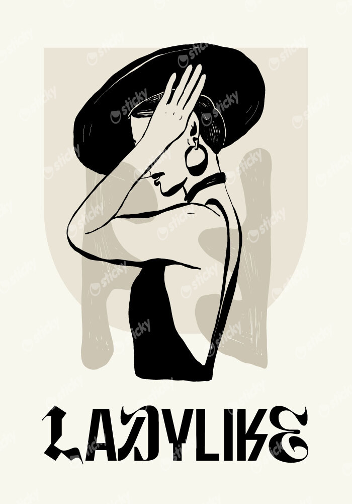 Πόστερ LADYLIKE WOMAN WITH HAT