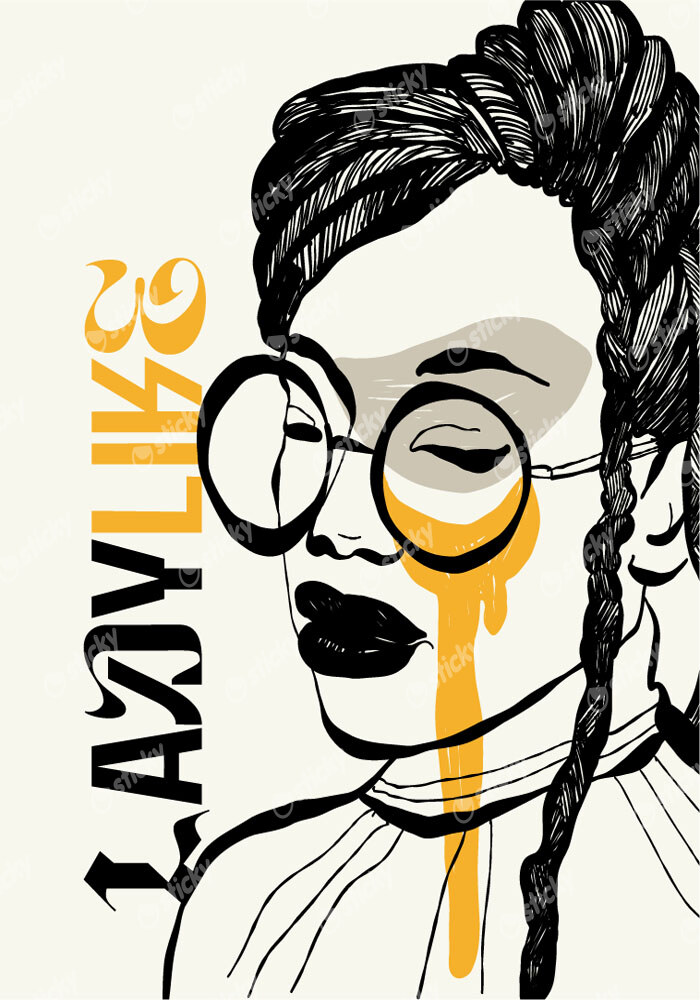Πόστερ LADYLIKE WOMAN WITH GLASSES