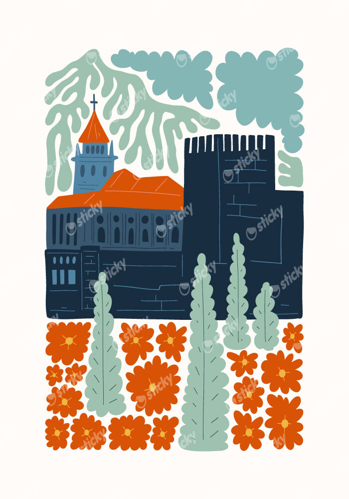 Πόστερ ABSTRACT ANDALUSIA ALHAMBRA