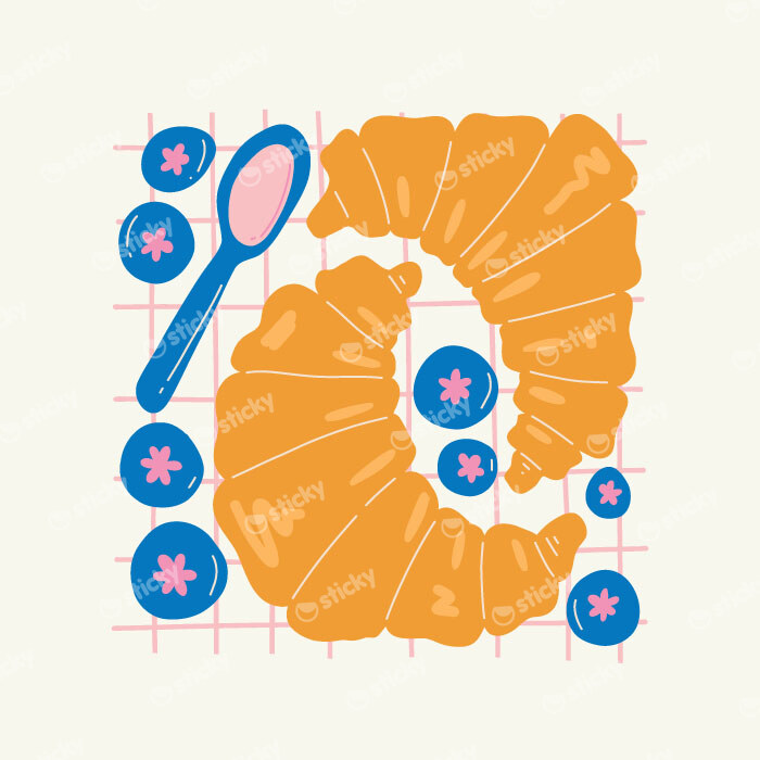 Πόστερ MINIMAL CROISSANTS