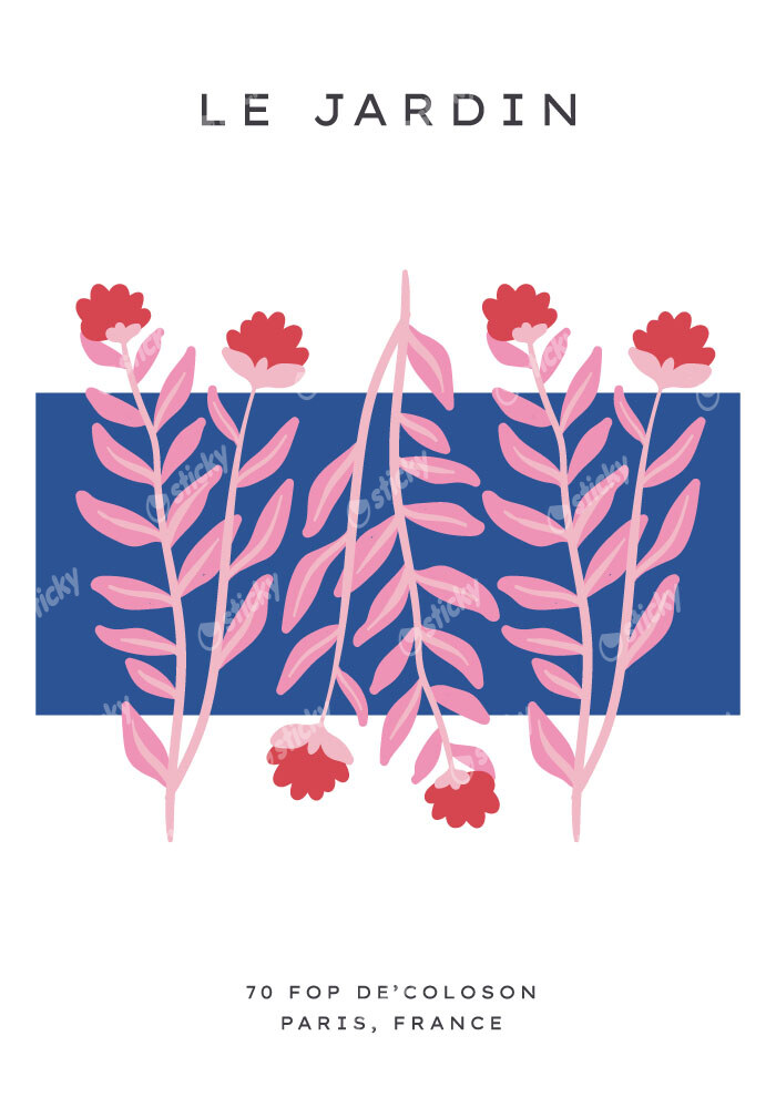 Πόστερ MATISSE STYLE BOTANICAL LE JARDIN FRANCE 2