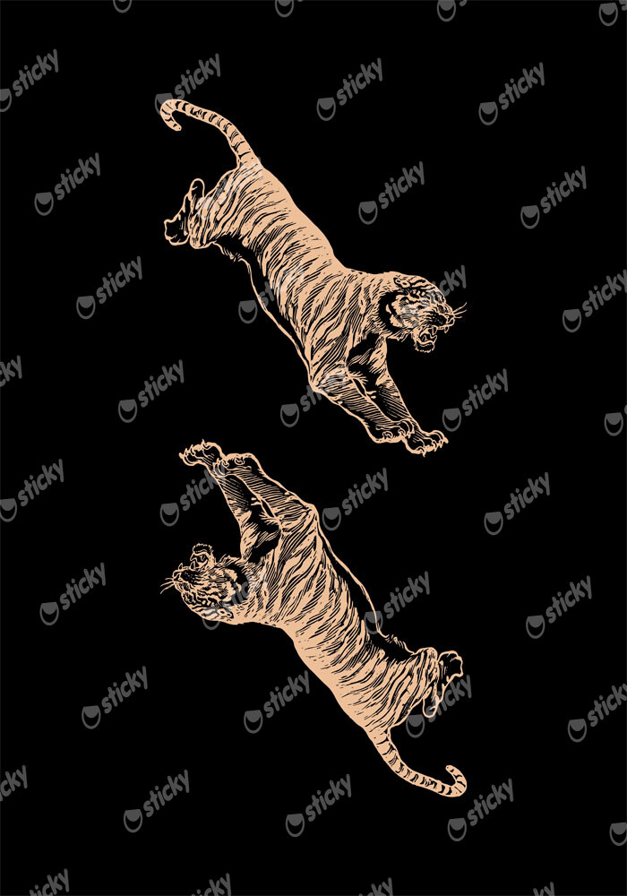 Πόστερ RETRO TRENDY TIGERS