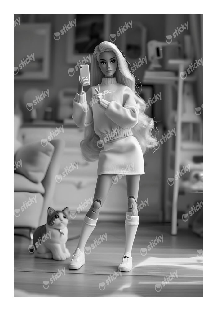 Πόστερ RETRO TRENDY BARBIE SELFIE