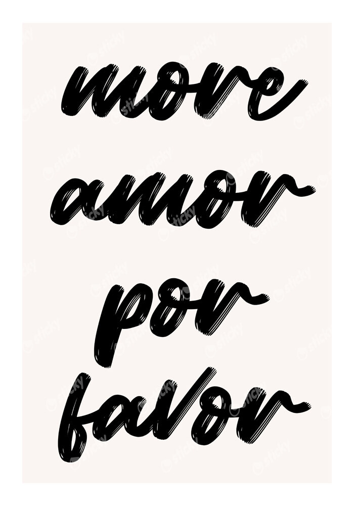 Πόστερ RETRO TRENDY MORE AMOR POR FAVOR