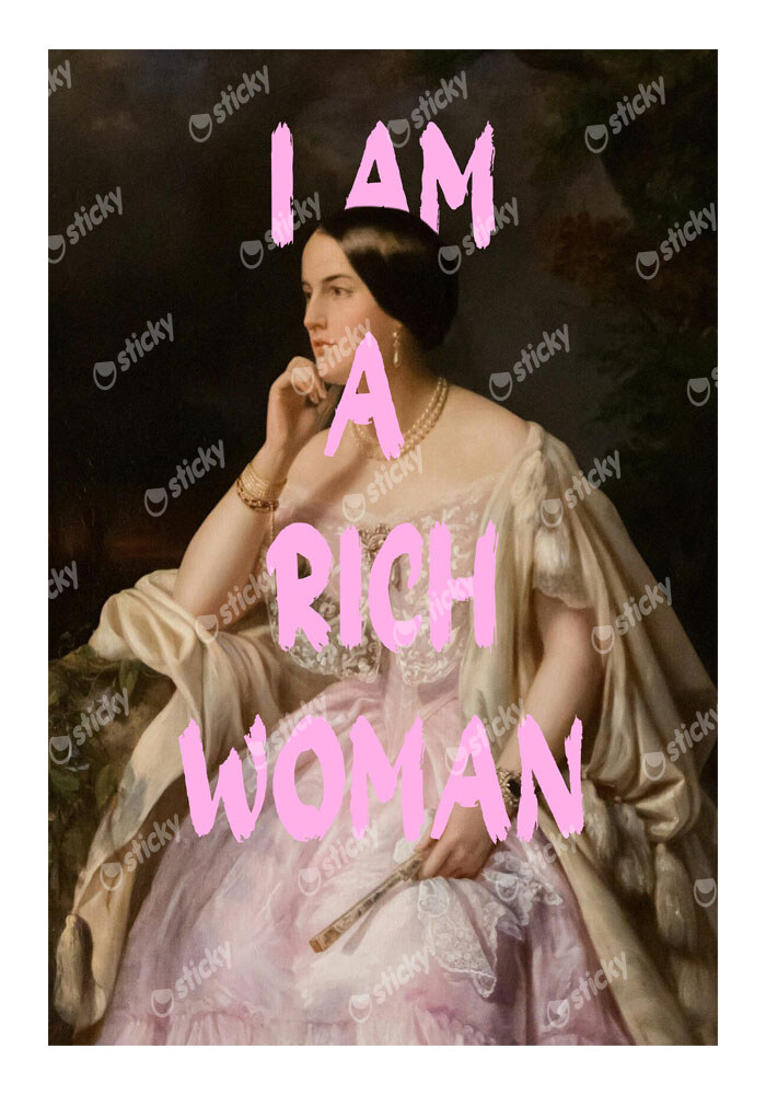 Πόστερ ALTERED ART I AM A RICH WOMAN