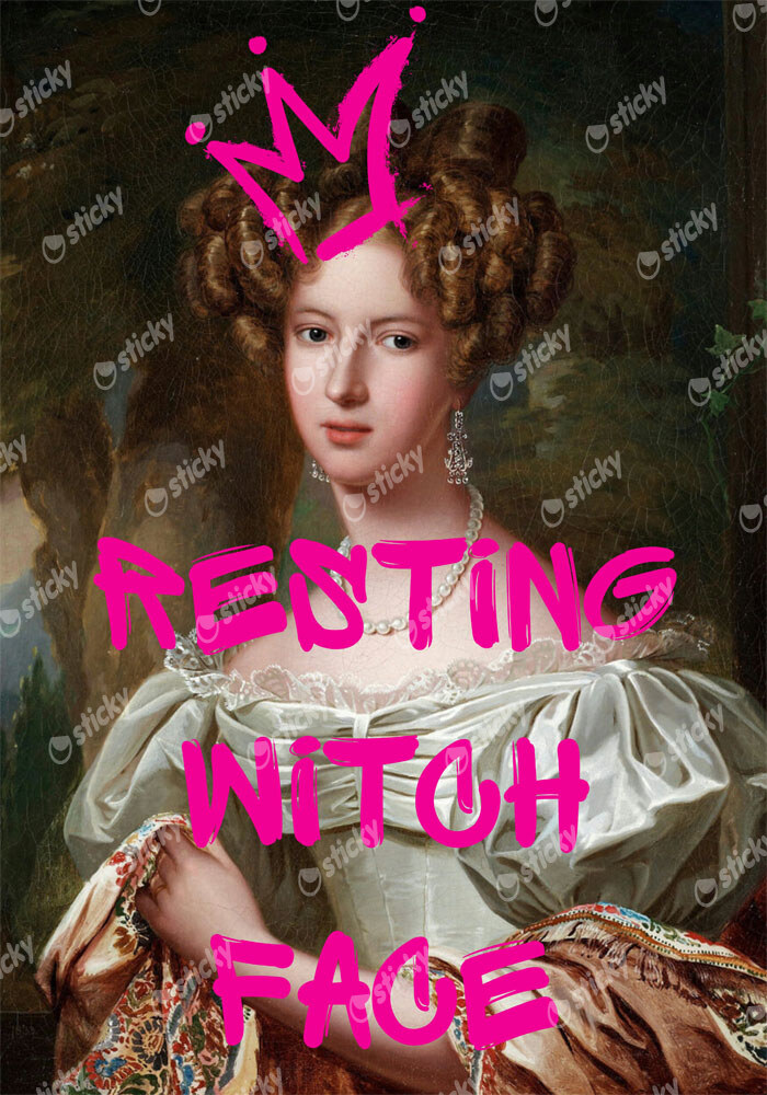 Πόστερ ALTERED ART RESTING WITCH FACE