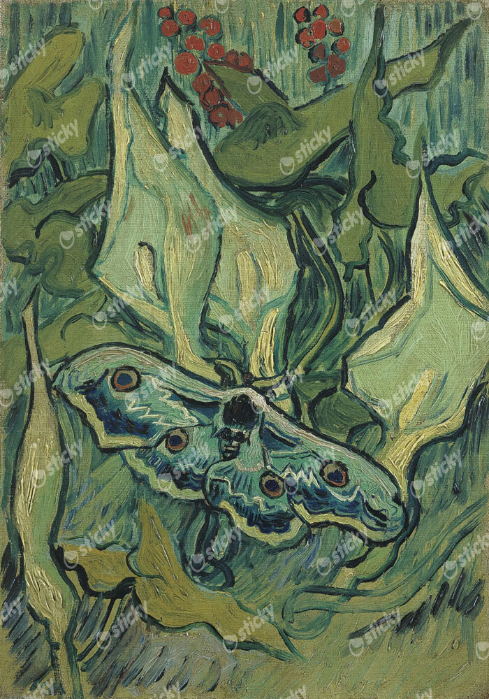 Πινακας σε καμβά VAN GOGH - GIANT PEACOCK MOTH
