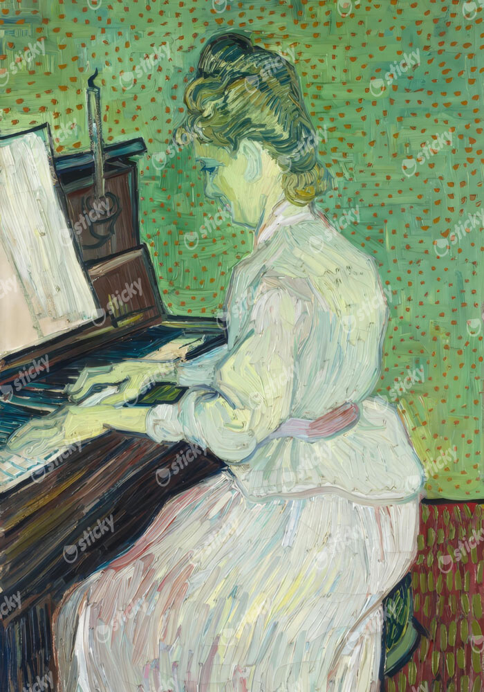 Πινακας σε καμβά VAN GOGH - MARGUERITE GACHET AT THE PIANO