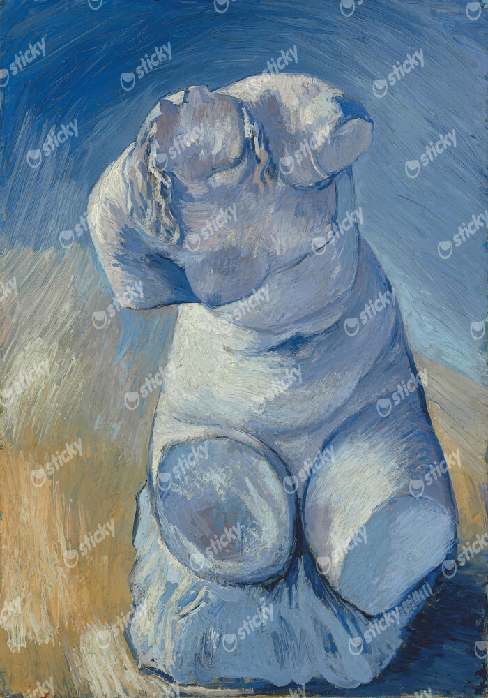 Πινακας σε καμβά VAN GOGH - PLASTER STATUETTE FEMALE TORSO FRONT VIEW