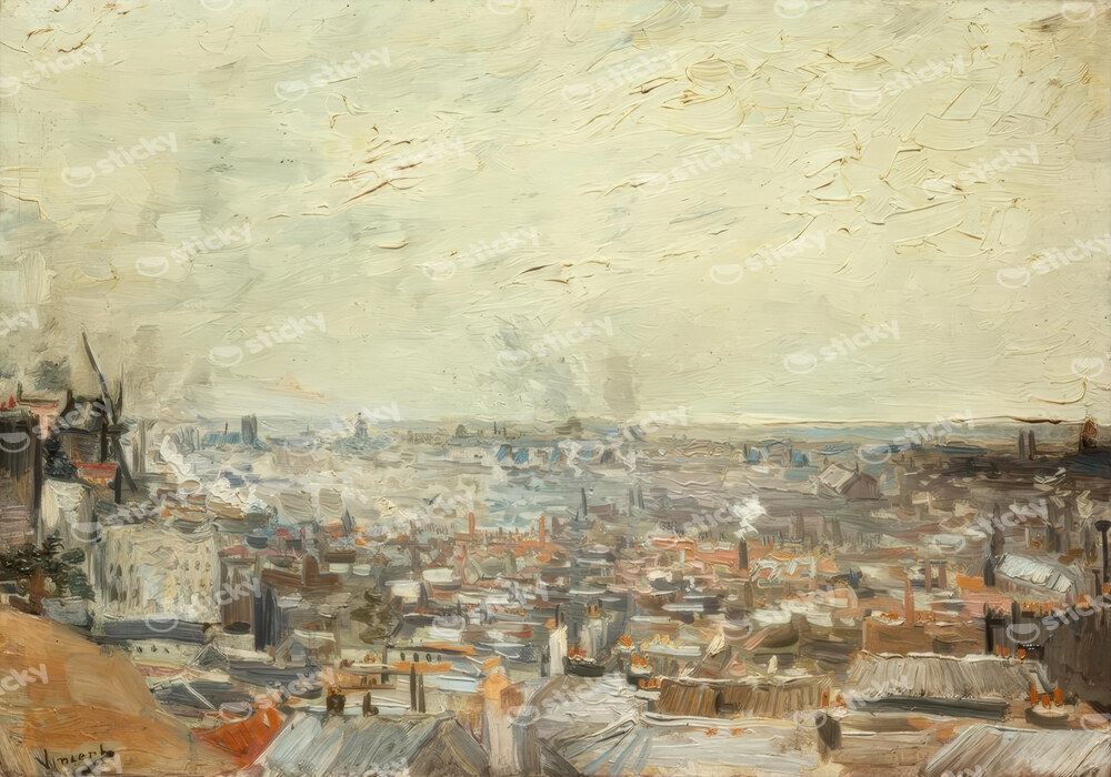 Πινακας σε καμβά VAN GOGH - BLICK AUF PARIS VOM MONTMARTRE