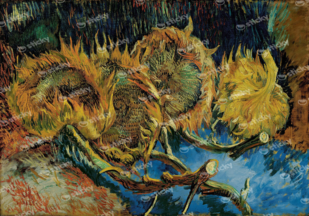 Πινακας σε καμβά VAN GOGH - FOUR SUNFLOWERS GONE TO SEED