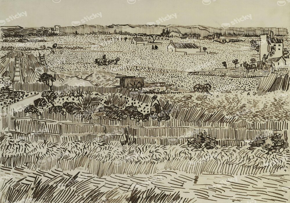 Πινακας σε καμβά VAN GOGH - THE HARVEST FOR ÉMILE BERNARD