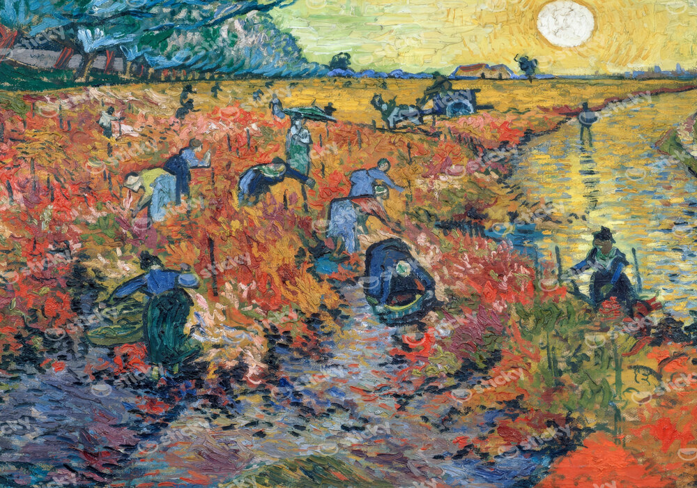 Πινακας σε καμβά VAN GOGH - THE RED VINEYARDS AT ARLES