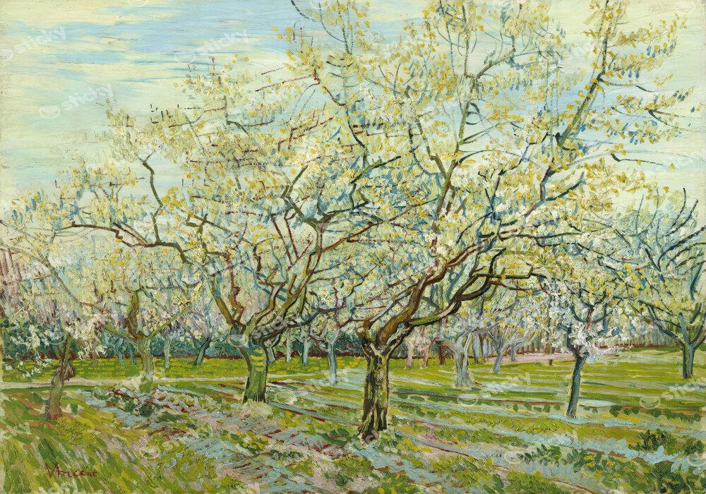 Πινακας σε καμβά VAN GOGH - THE WHITE ORCHARD