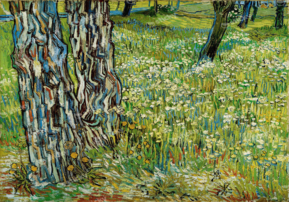 Πινακας σε καμβά VAN GOGH - TREE TRUNKS IN THE GRASS