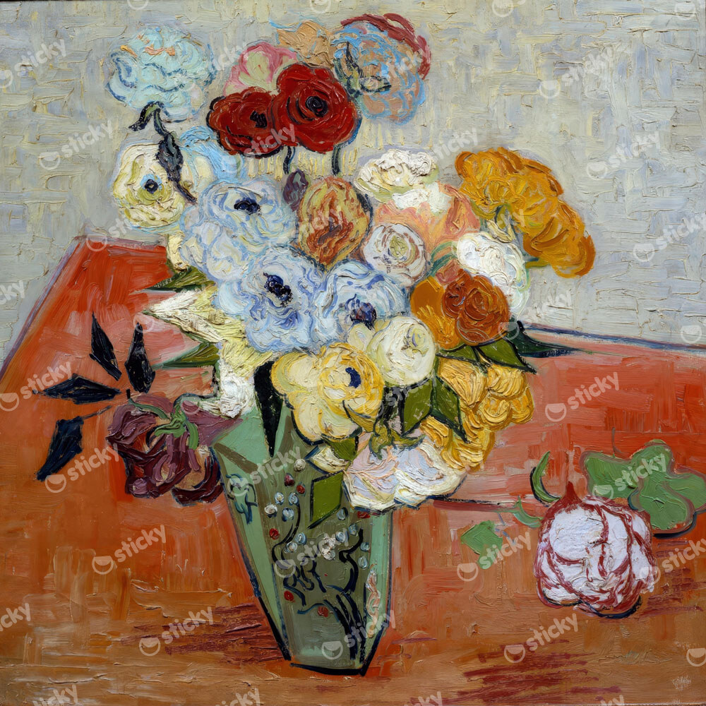 Πίνακας σε καμβά VAN GOGH - ROSES AND ANEMONES