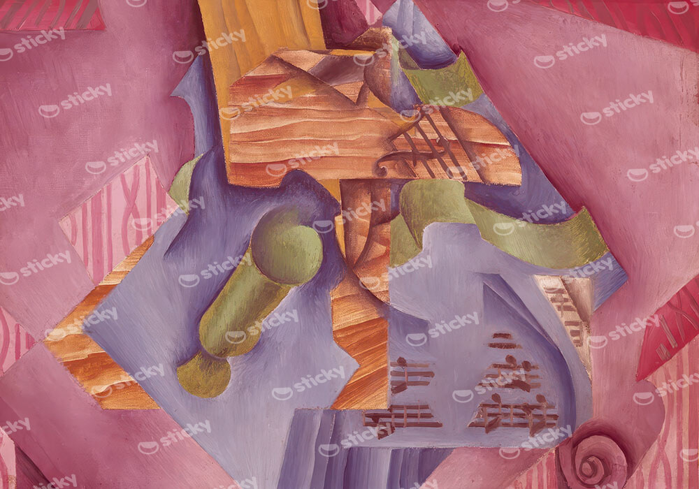 Πινακας σε καμβά JUAN GRIS - STILL LIFE WITH VIOLIN AND GLASS